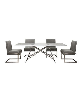 Furniture - Coral 5-Pc Dining Set ( Table + 4 Side chairs)