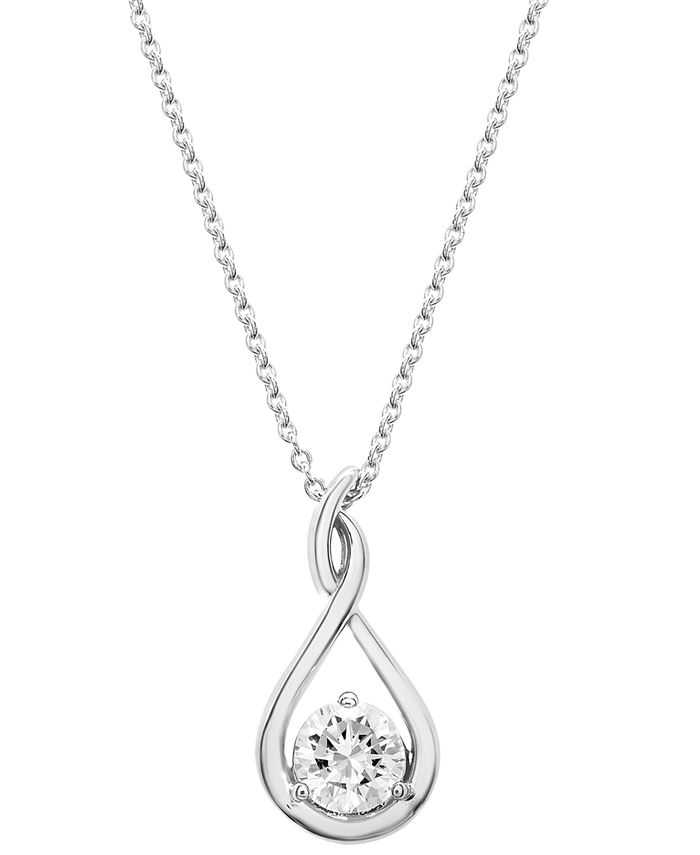 Macy's Diamond Teardrop Pendant Necklace