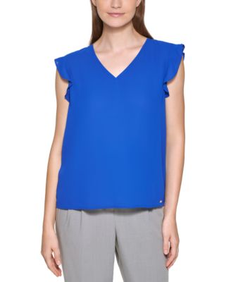 Calvin Klein - Petite Ruffled Top