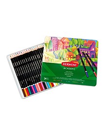 Academy Colored Pencil Tin Set, 24 Pieces