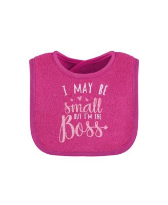 Cotton Feeding Baby Bib, 8pk Girls