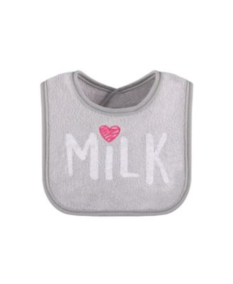 Cotton Feeding Baby Bib, 8pk Girls