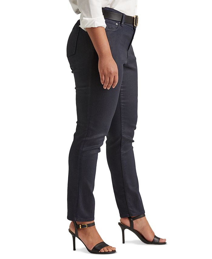 Lauren Ralph Lauren Plus-Size Mid-Rise Straight Jeans & Reviews - Jeans ...