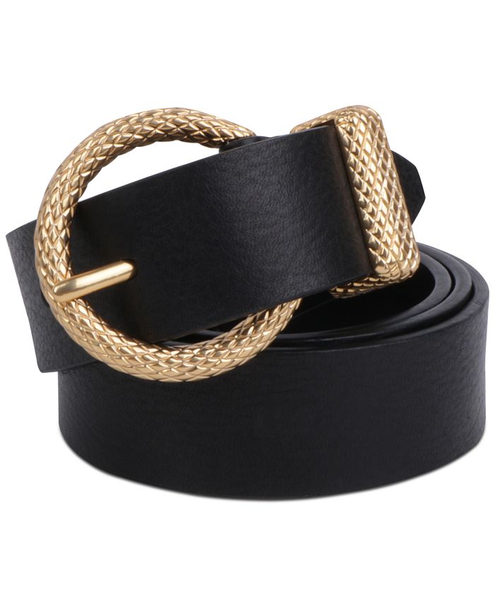 Rebecca Minkoff Snakeskin Buckle Leather Belt Macy s