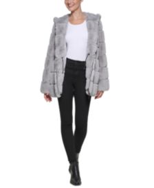 Hooded Faux-Fur Anorak Coat