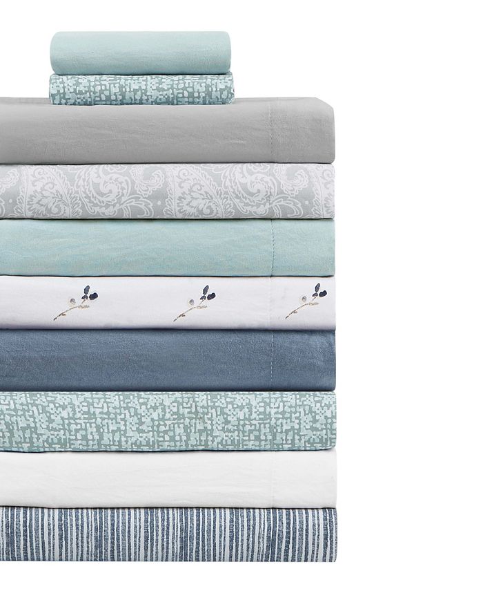 Sanders Washed Microfiber Solid 4 pc. Sheet Set, Queen Macy's