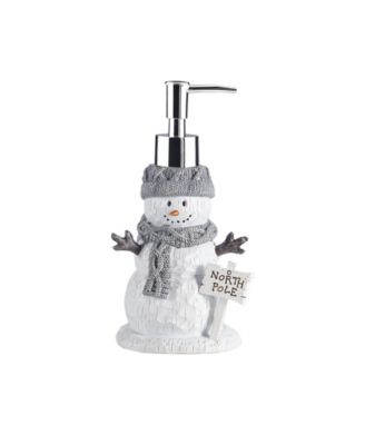 Carved Snowman Holiday Lotion Pump