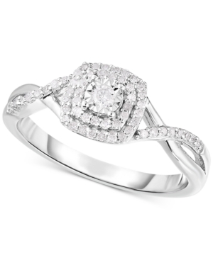 Promised Love Diamond Promise Ring (1/5 Ct. T.w.) In Sterling Silver