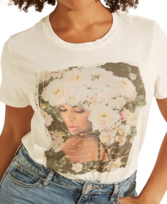 GUESS - Emotion Roses Graphic Print T-Shirt