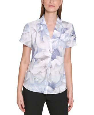 Calvin Klein - Floral Tulip Sleeve Top