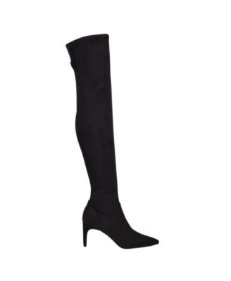 calvin klein black knee high boots