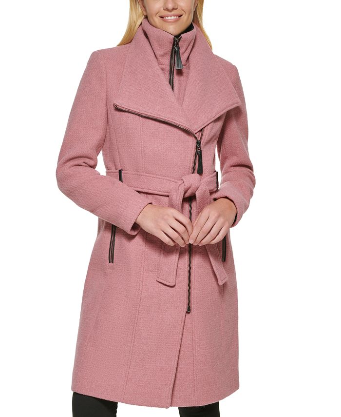 Calvin Klein Women's Belted Wrap Coat, Created for Macy's & Reviews - Coats  & Jackets - Women - Macy's