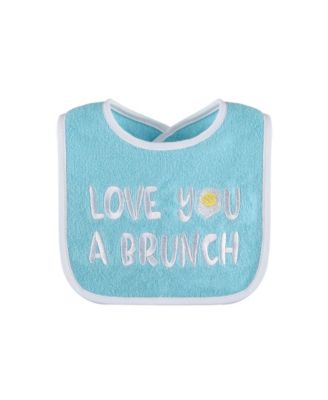 Cotton Baby Bibs for Girls or Boys, 8 Pack, Green, Blue, Yellow