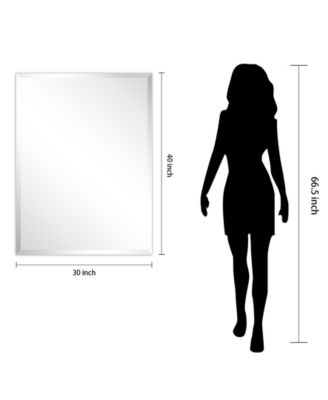 Frameless Beveled Prism Mirror Panels - 30" x 40"