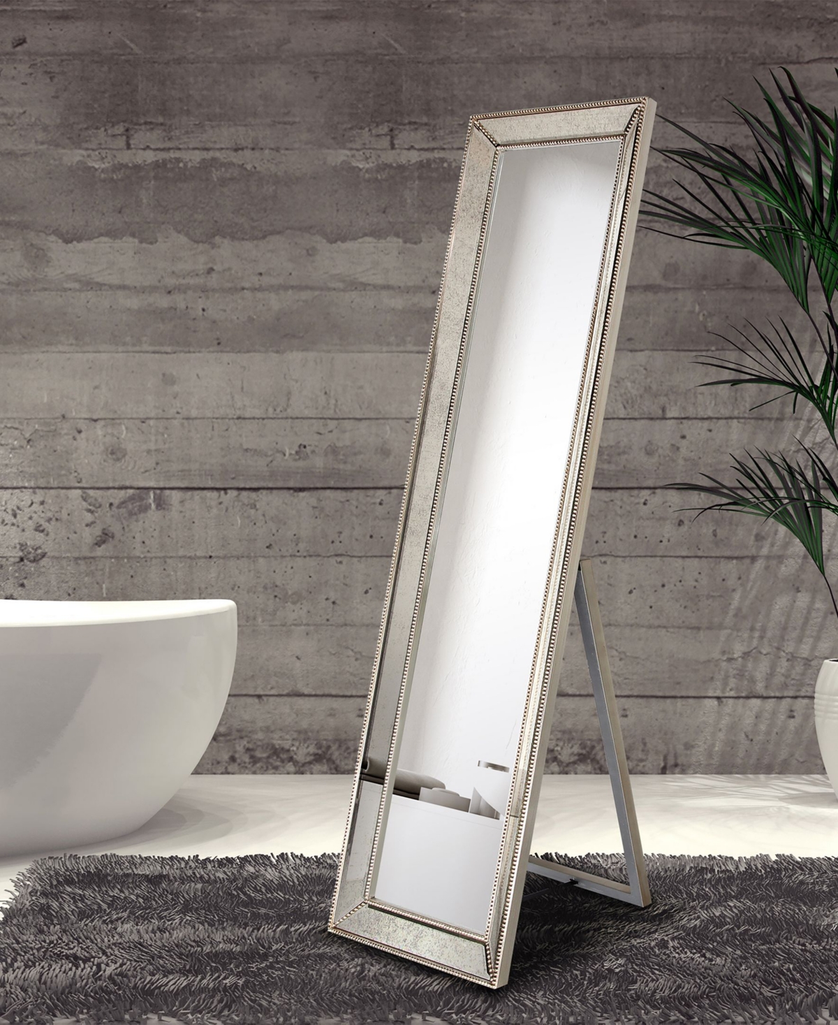 Empire Art Direct Solid Wood Frame Covered with Beveled Antique Mirror -