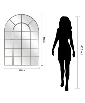 Solid Wood Base Covered with Beveled Arch Window Mirror - 30" x 40"