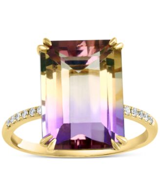 EFFY&reg; Ametrine (9-5/8 ct. t.w.) & Diamond (1/20 ct. t.w.) Ring in 14k Gold
