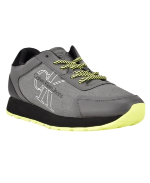 話題の行列 メンズ カルバンクライン スニーカー Pinstripe Gray Sneakers Jogger Up Lace Erickson Men S シューズ スニーカー Bullstone It