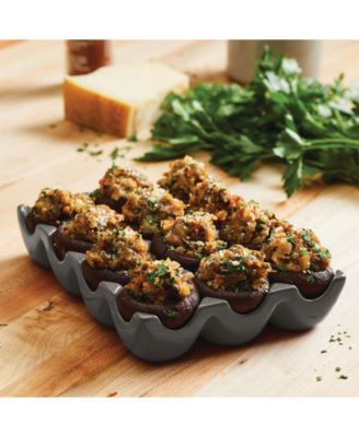 Solid Glaze Ceramics Egg Tray, 12-Cup