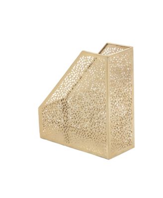 by Cosmopolitan Gold Iron Glam Magazine Holder, 12 x 5 x 10