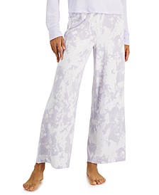 Printed Ribbed Wide-Leg Pajama Pants, Created for Macy's