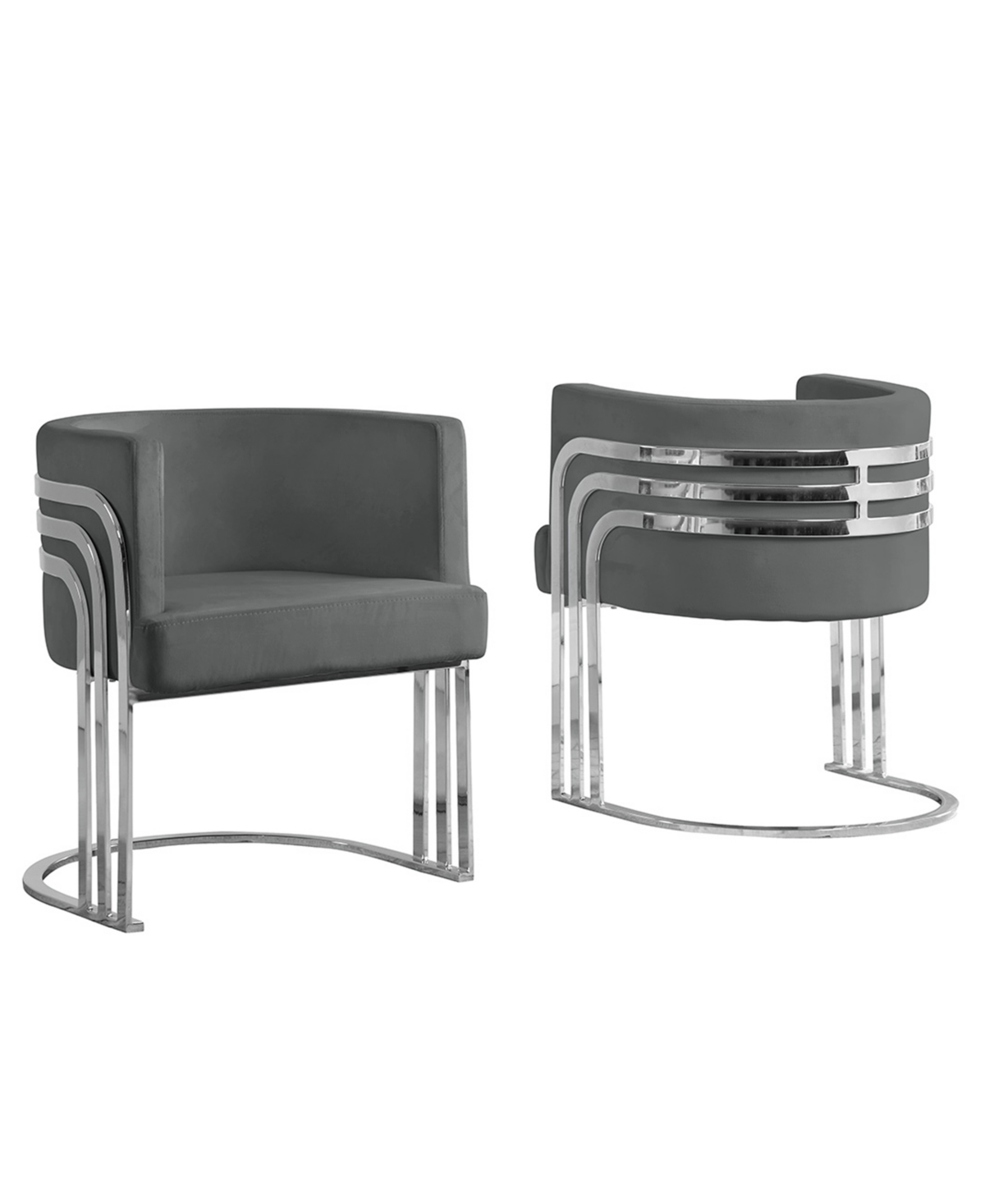 Best Quality Furniture 25" Barrel Chair In Gray