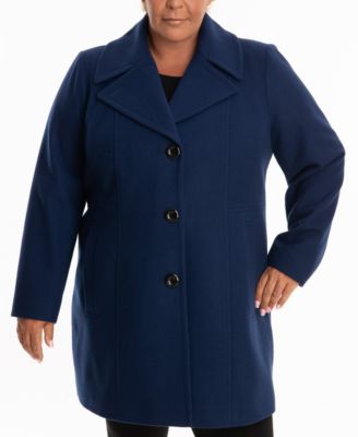 plus size navy pea coat
