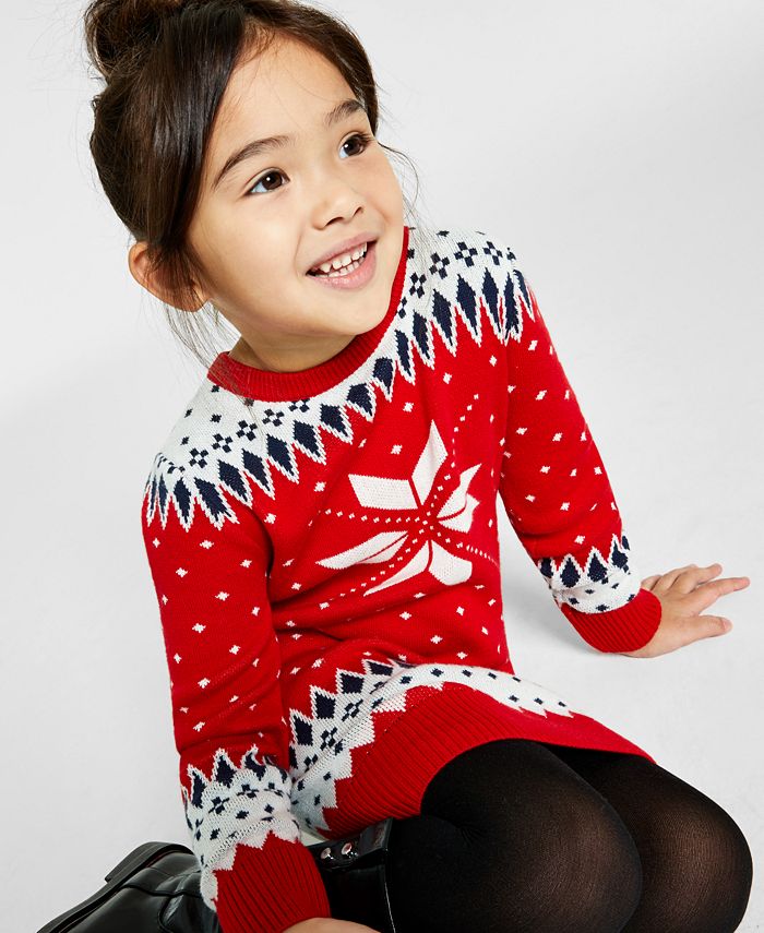 Charter Club Toddler Girls Snowflake Family Sweater, Created for Macy's Macy's