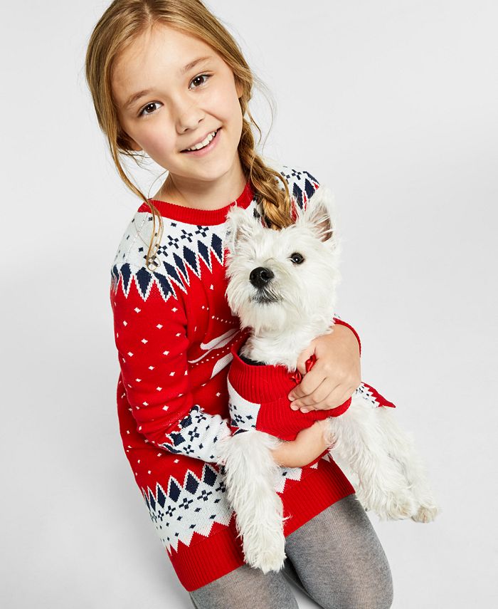 Charter Club Big Girls Snowflake Family Sweater, Created for Macy's