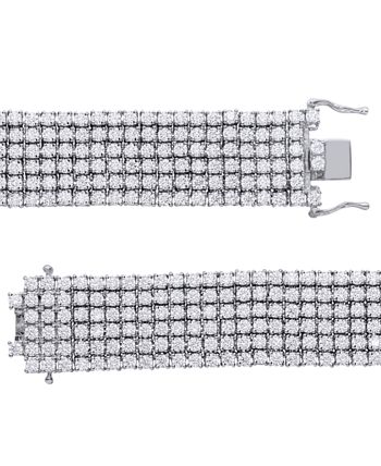 Macy's - Diamond Multirow Tennis Bracelet (20 ct. t.w.) in 14k White Gold