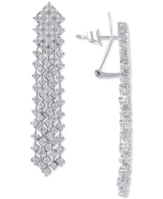 waterfall diamond earrings