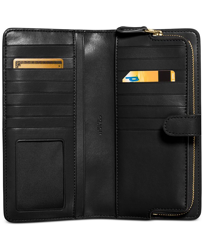 COACH Skinny Wallet in Refined Leather & Reviews Handbags