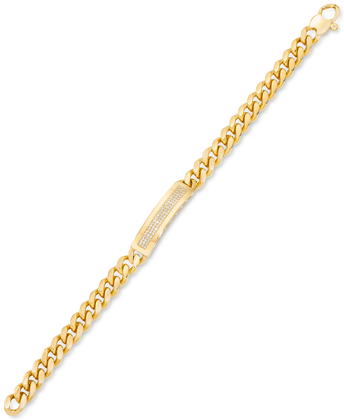 Men's Diamond (1/2 ct. t.w.) Id Bracelet in Sterling Silver (Also in 14k - Gold Over Silver