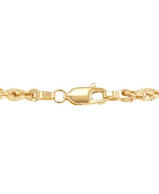 Rope Link Chain Bracelet in 14k Gold