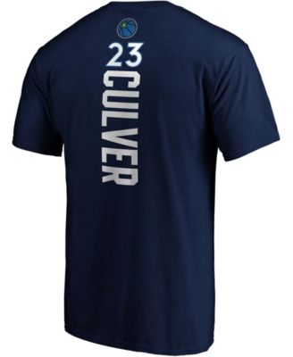 Men's Jarrett Culver Navy Minnesota Timberwolves Playmaker Name and Number Logo T-shirt