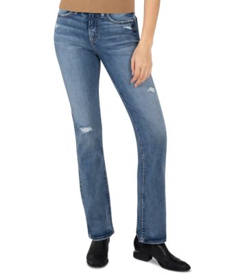 silver avery slim bootcut jeans