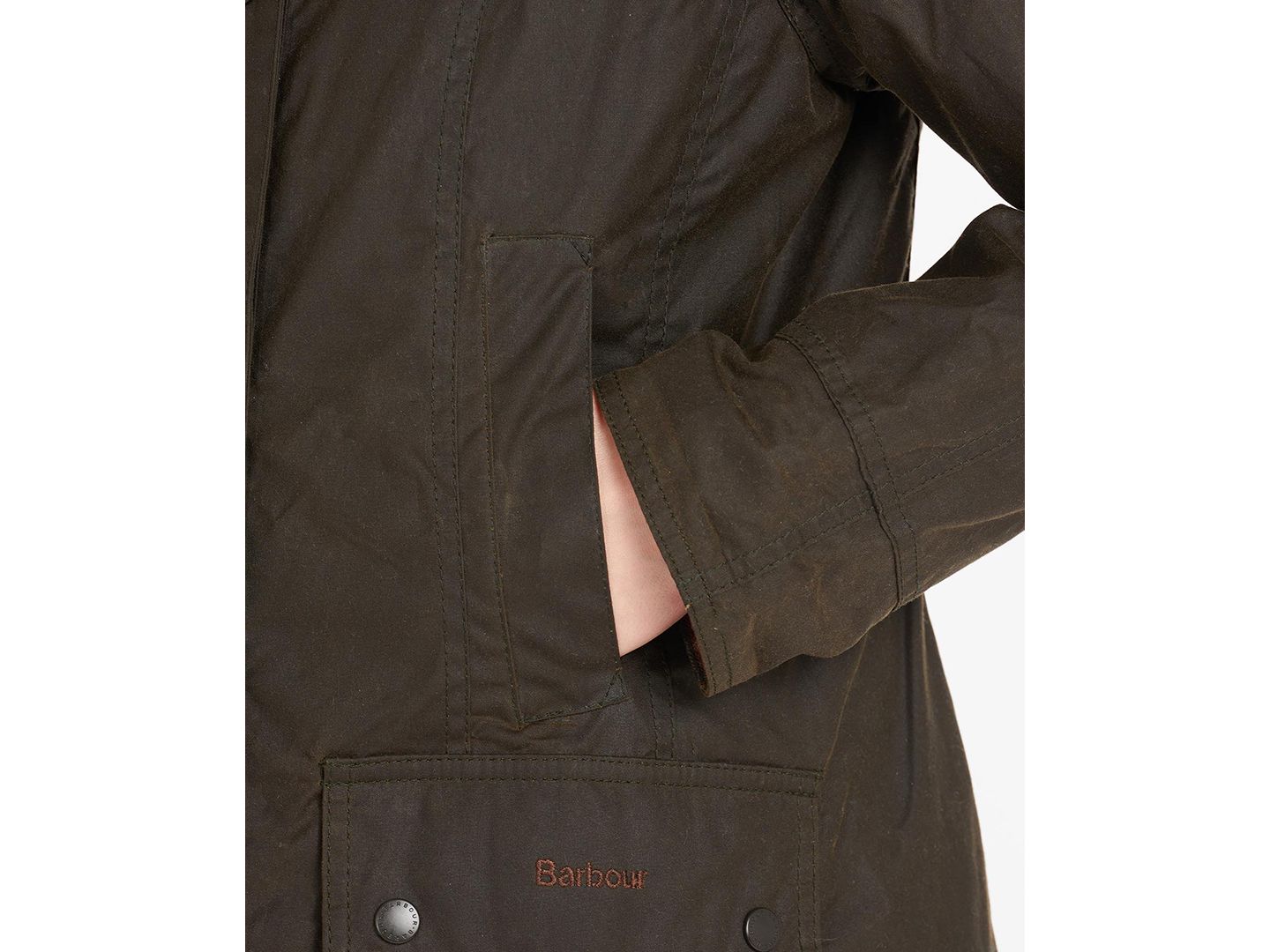 Женская куртка Barbour Beadnell Wax, цвет: Оливковый / Теневой — фото 3