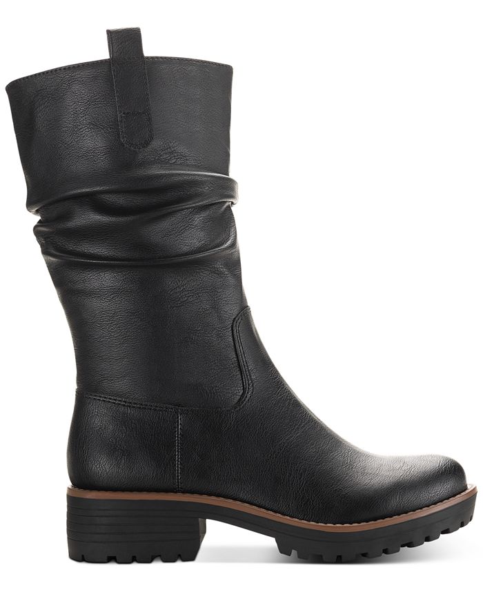 Sun + Stone Nelliee Lug Sole Slouch Boots, Created for Macy's & Reviews ...