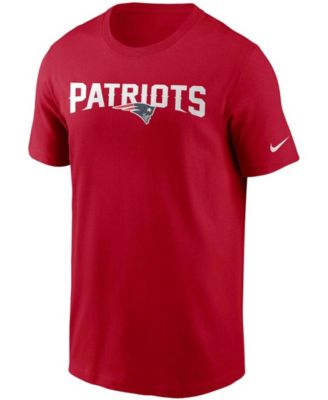 Men's Red New England Patriots Team Wordmark T-shirt