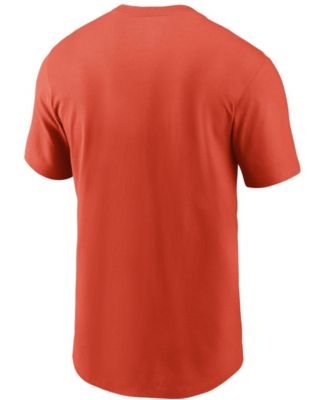 Men's Orange Cleveland Browns Primary Logo T-shirt