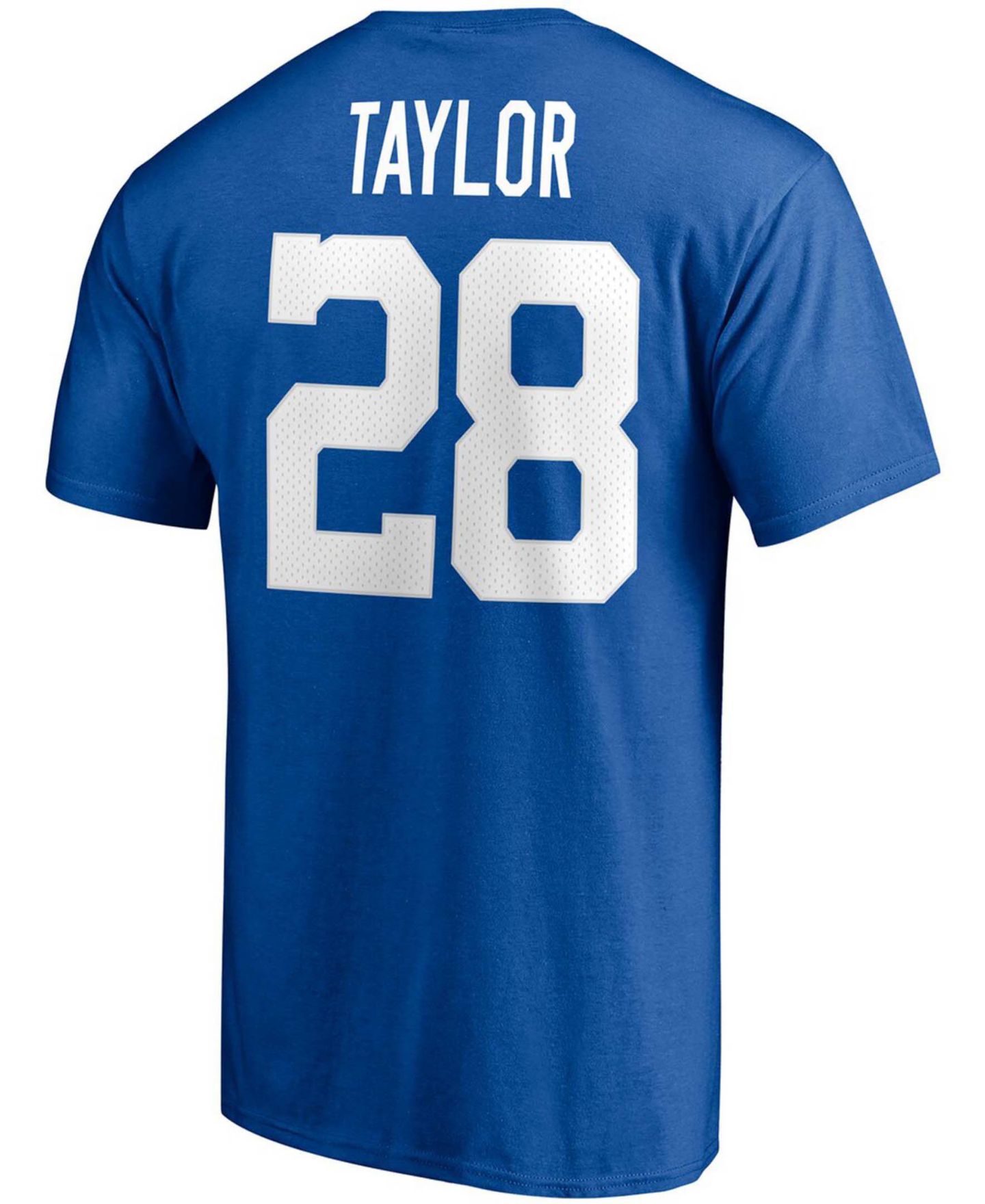 Мужская футболка Fanatics Jonathan Taylor Royal Indianapolis Colts Player Icon Name and Number — фото 3