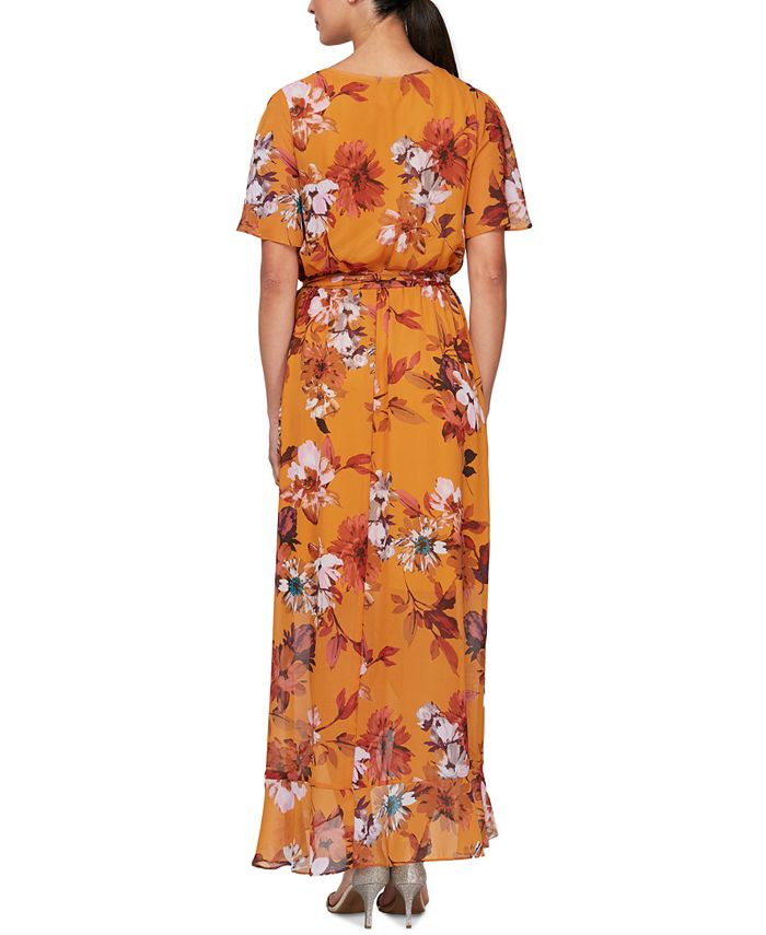 SL Fashions Floral-Print Maxi Dress - Macy's