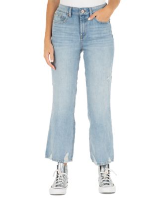 Rewash Juniors' Distressed-Hem Straight 