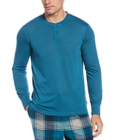 Men's Henley Long-Sleeve Pajama Shirt