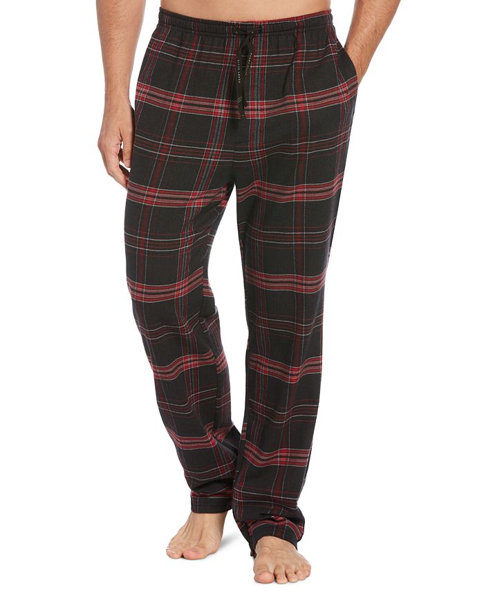 Perry Ellis Portfolio Men's Flannel Windowpane Pajama Pants - Macy's