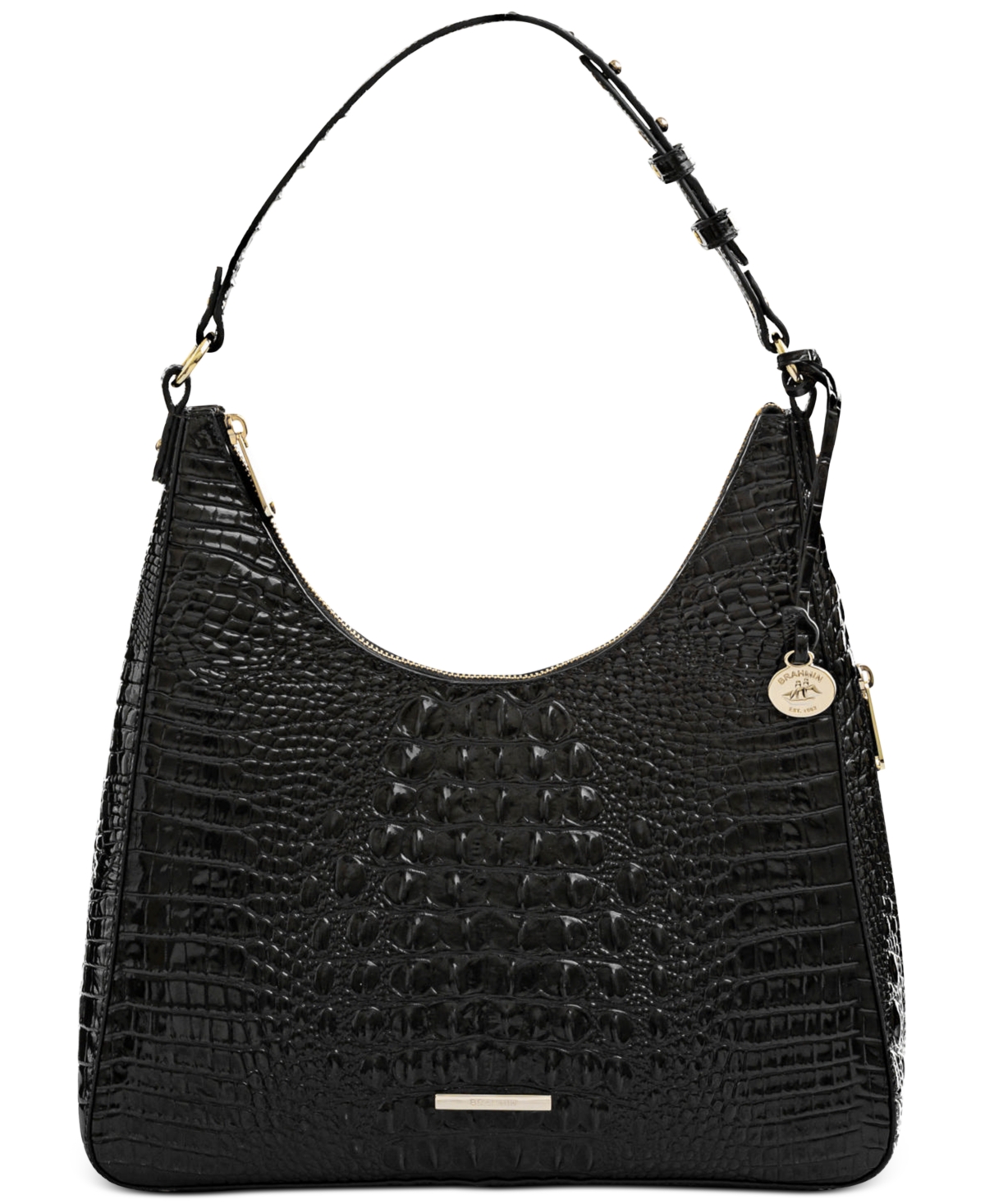 Brahmin Tabitha Medium Leather Shoulder Handbag In Black