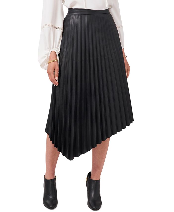Vince Camuto Pleated Faux Leather Skirt Macy s