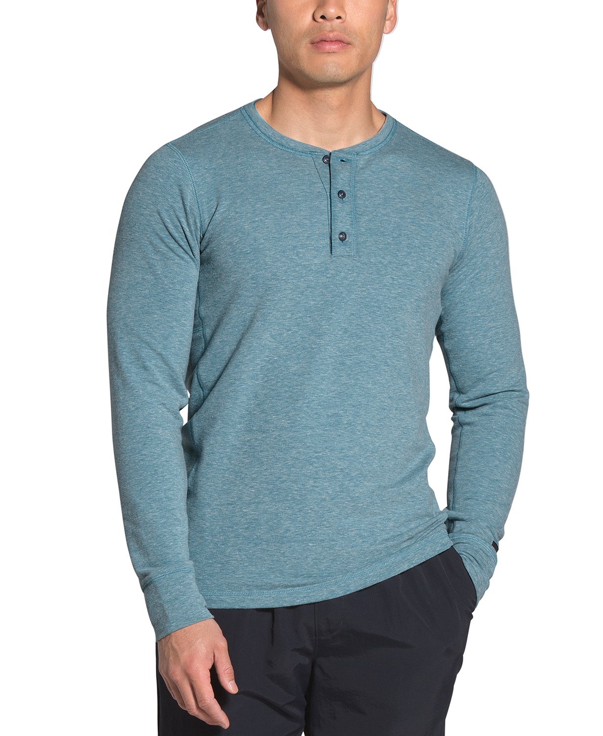 Mens Long-Sleeve French Terry Henley
