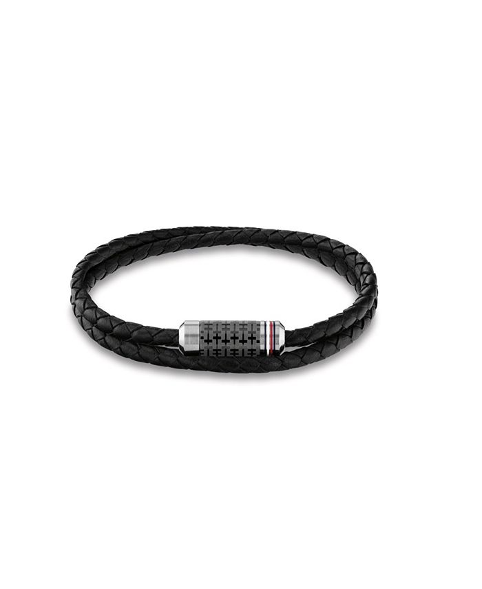 Hilfiger Men's Leather Braided Bracelet Macy's