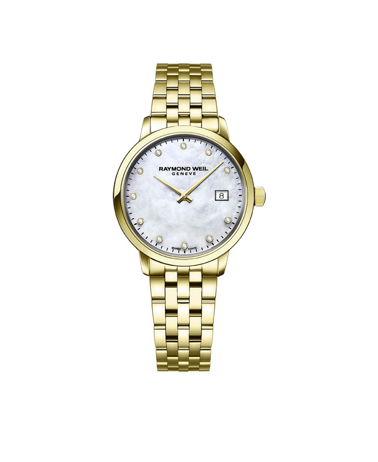 Женские часы Raymond Weil Swiss Toccata Diamond-Accent Gold-Tone Stainless Steel Bracelet Watch 29mm — фото 1